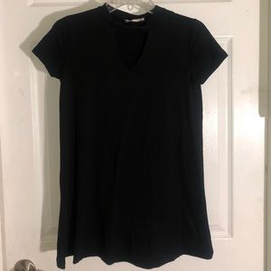 black open neck shirt/dress